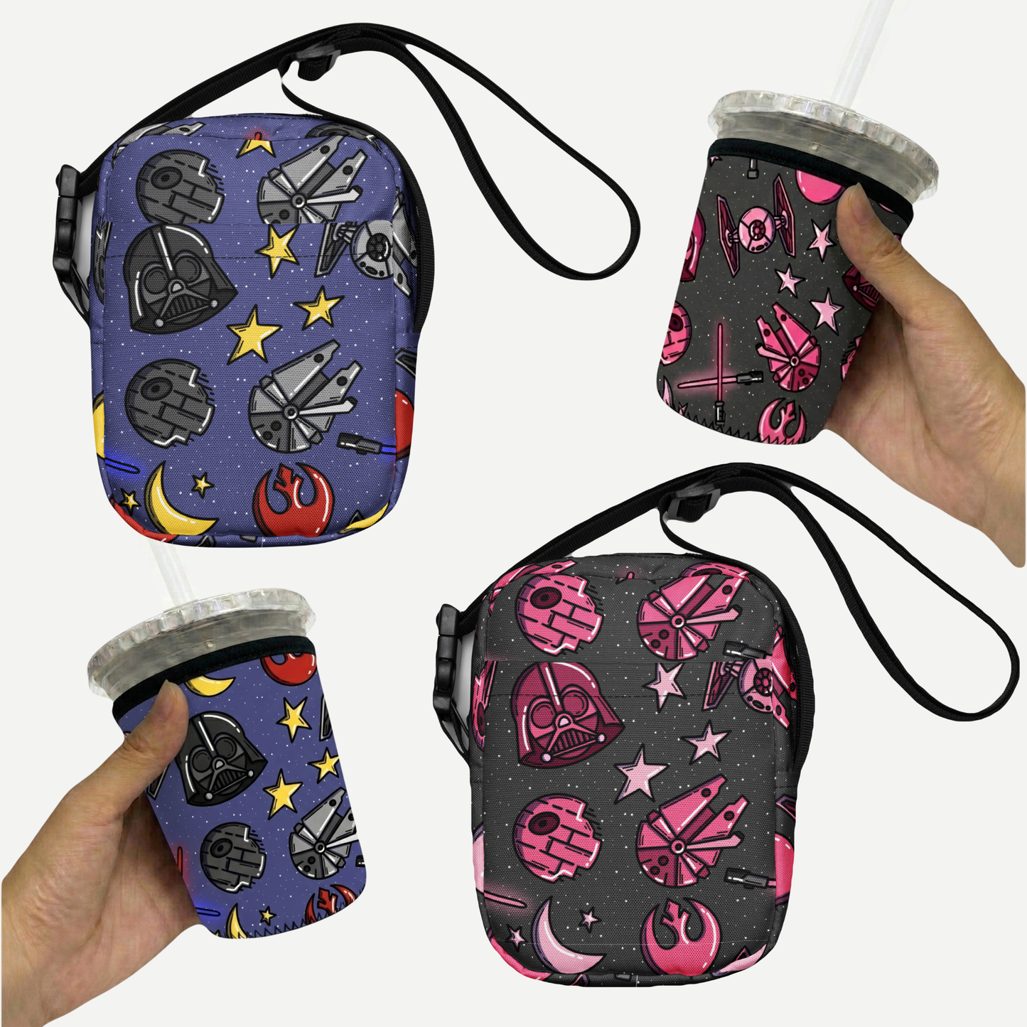 PRE ORDER | ‘His & Hers - Galactic Soulmates’ Utility Bag & Cup Sleeve Bundle