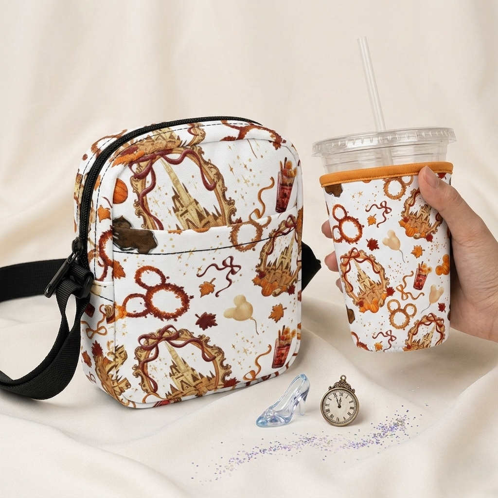 PRE ORDER | ‘Enchanted Autumn’ Utility Bag & Cup Sleeve Bundle