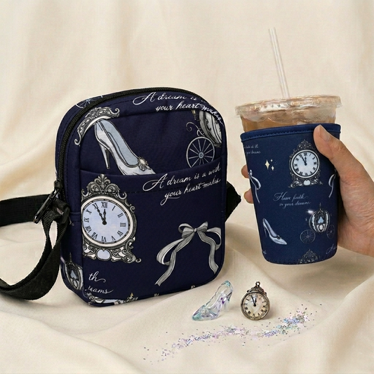 PRE ORDER | ‘Midnight Slipper’ Utility Bag & Cup Sleeve Bundle - Print Designed by RBL Seamless Designs